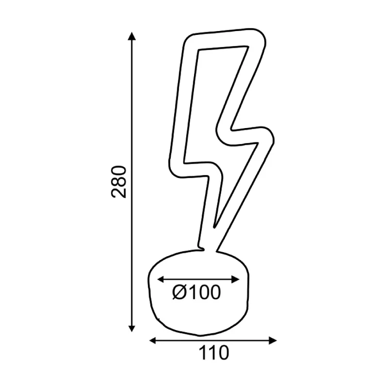 Коледно осветление X04341318 – ACA Lighting неонова коледна декорация, 34 LED, топло бяло, 10×28 см, на батерии 3×AA, IP20
