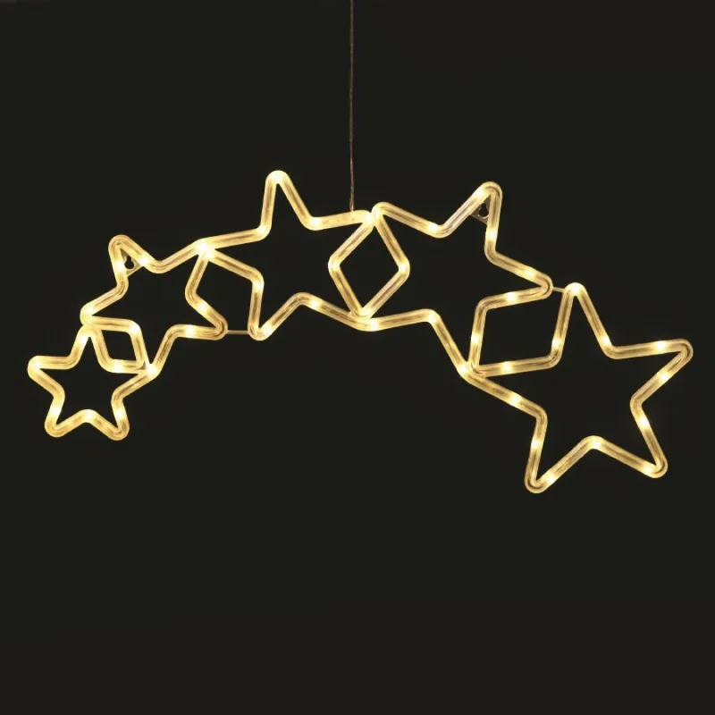 Коледно осветление X04471332 – ACA Lighting висяща светеща декорация, 47 LED, топло бяло, на батерии 3×AA, IP20