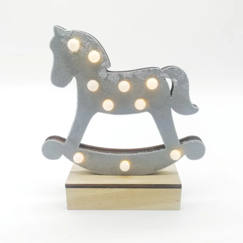 Коледно осветление X061011239 – ACA Lighting светеща декорация за маса, 10 LED, топло бяло, 4,5×16 см, на батерии 2×AA, IP20