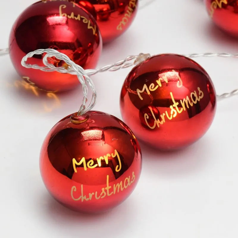 Christmas lighting Plastic Balls X061011301 – ACA Lighting decorative string lights, 10 LED, warm white, battery 3×AA, IP20