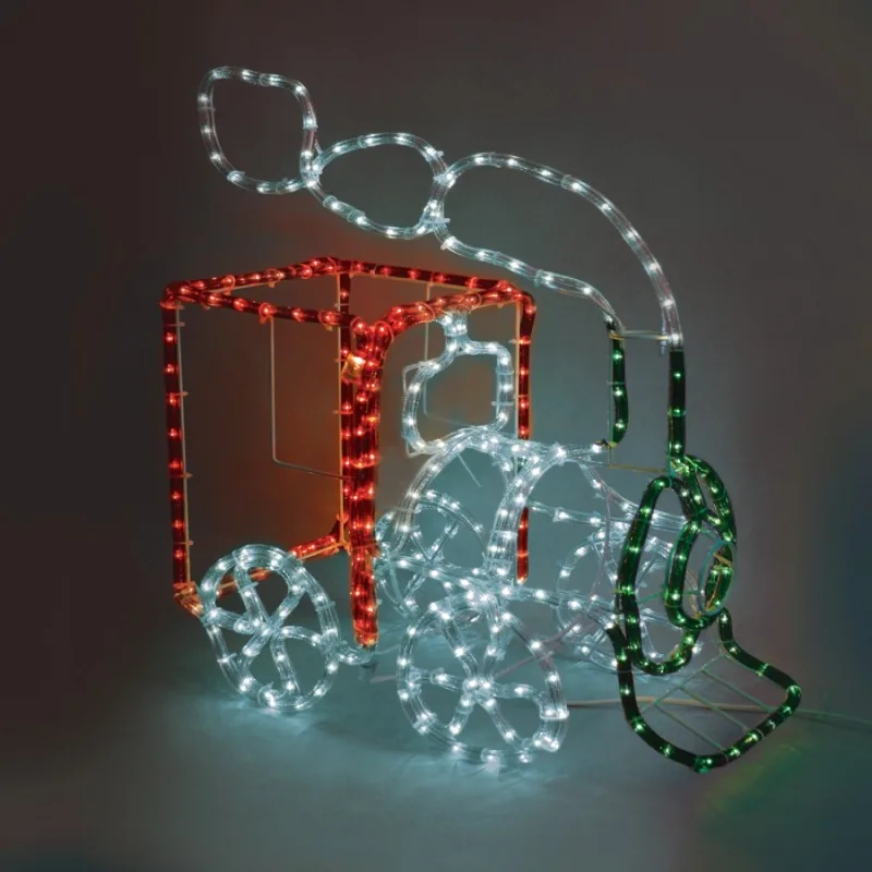 Коледно осветление X082883217 – ACA Lighting 3D светеща фигура, 288 LED, многоцветни, 21×41 см, IP44