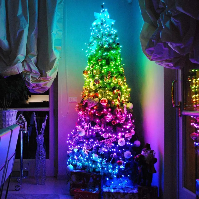 Christmas lighting X084003113 – ACA Lighting smart Christmas lights, 400 LED, multicolour, multi-function, IP44