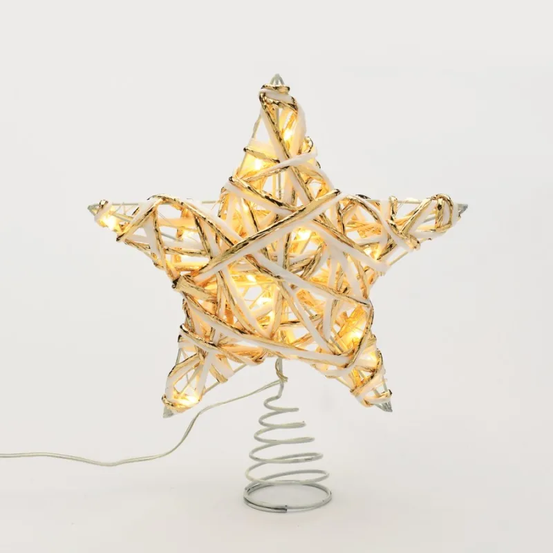 Коледно осветление X11201124 – ACA Lighting светещ връх за елха, 20 LED, топло бяло, 5×20 см, на батерии 3×AA, IP20