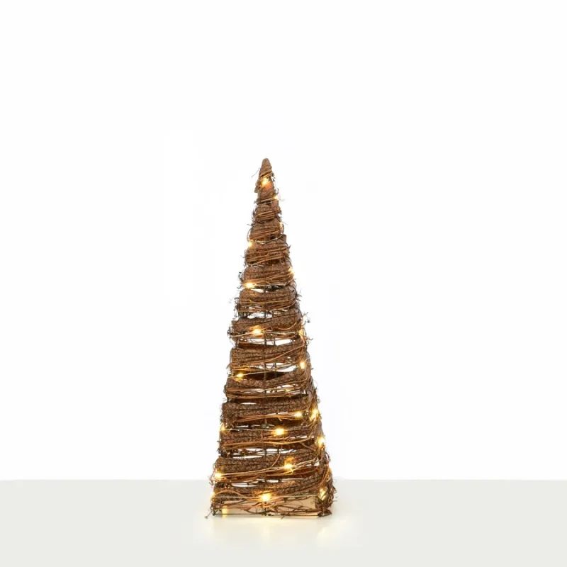 Christmas lighting Natural Rattan Cone Tree X11301120 – ACA Lighting light-up gift boxes, 30 LED, warm white, 17×50 cm, battery 3×AA, IP20