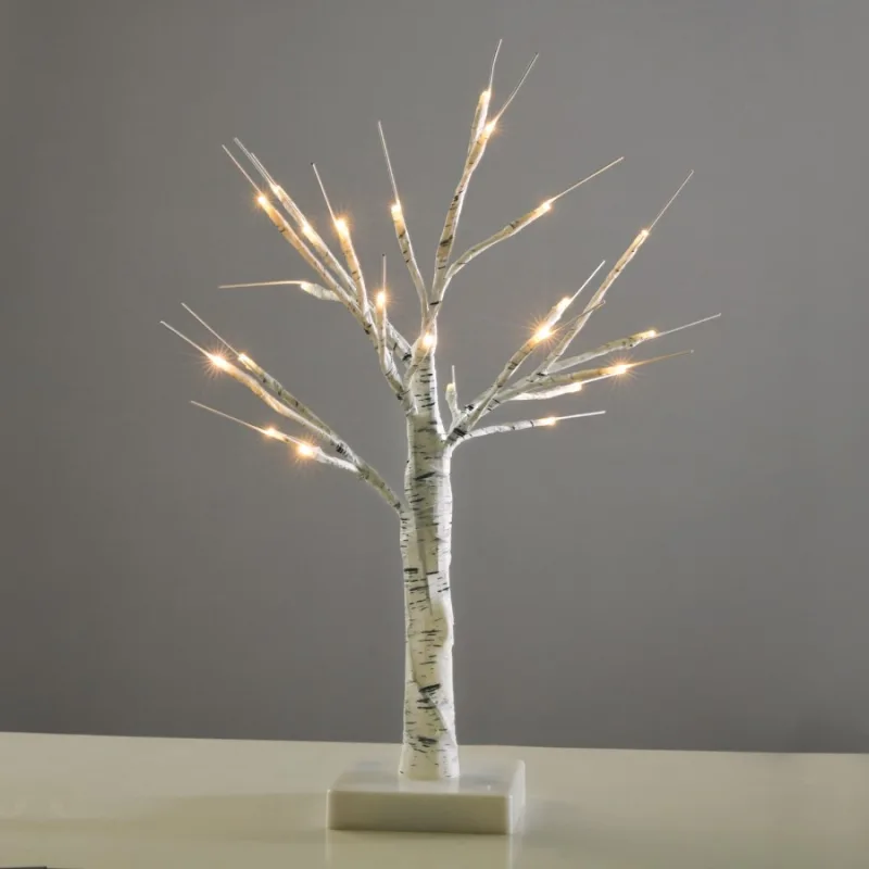 Christmas lighting Snow Tree XTREWWW452A – ACA Lighting decorative LED tree, 24 LED, warm white, battery 3×AA, IP20